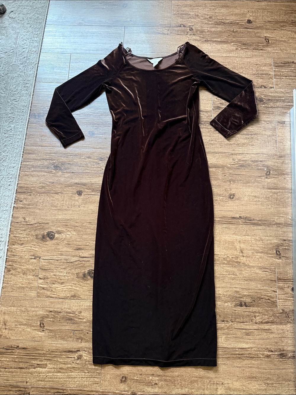 Express Vintage Brown Velvet Maxi Dress